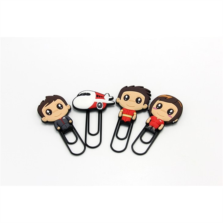 Cute 2D Soft PVC Cartoon Paper Clip Cute 2D Soft PVC Cartoon Paper Clip