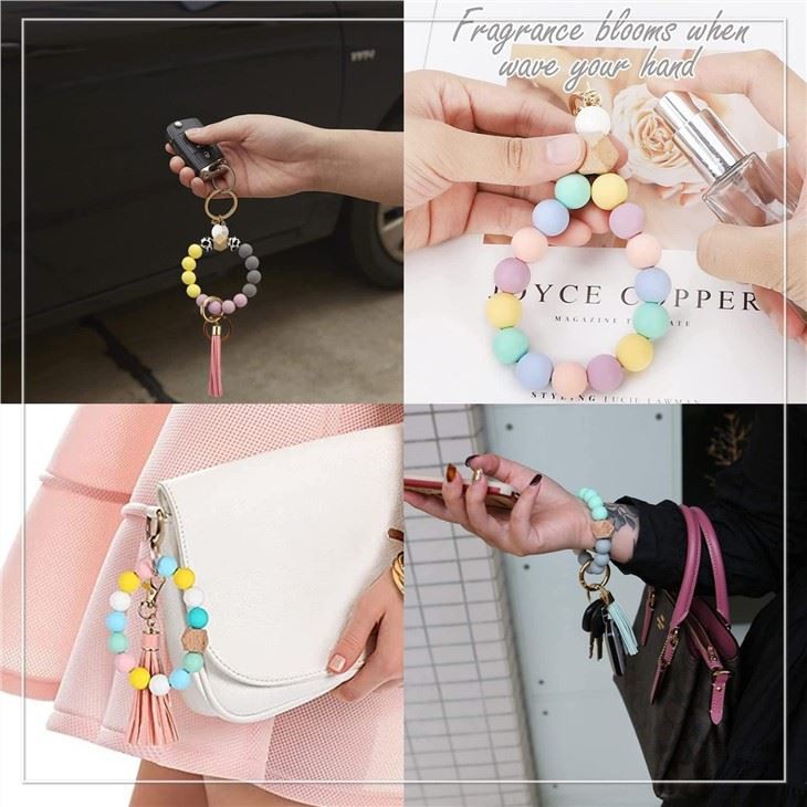 Silicone Bead Keychain Kit For Bracelet